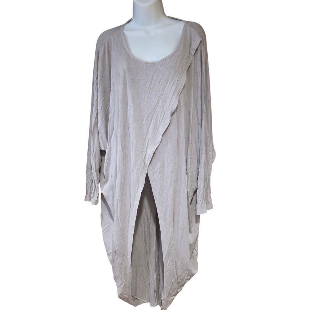 Monroe and Main asymmetric, crossover drape tunic sz M